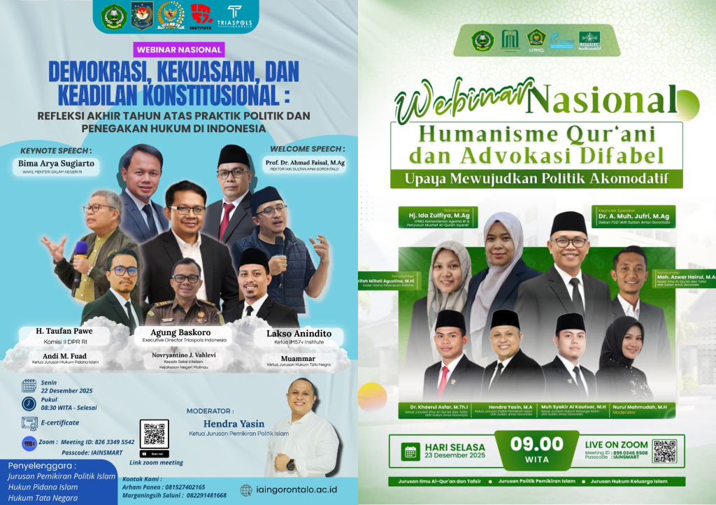 Menjaga Nalar di Penghujung Tahun: Jurusan Politik Islam IAIN SMART Sukses Gelar Dua Webinar Nasional