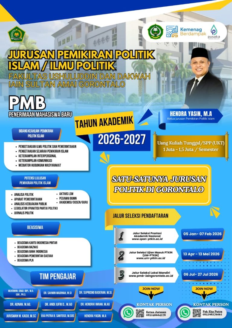✨ PENERIMAAN MAHASISWA BARU POLITIK ISLAM 2026/2027 ✨