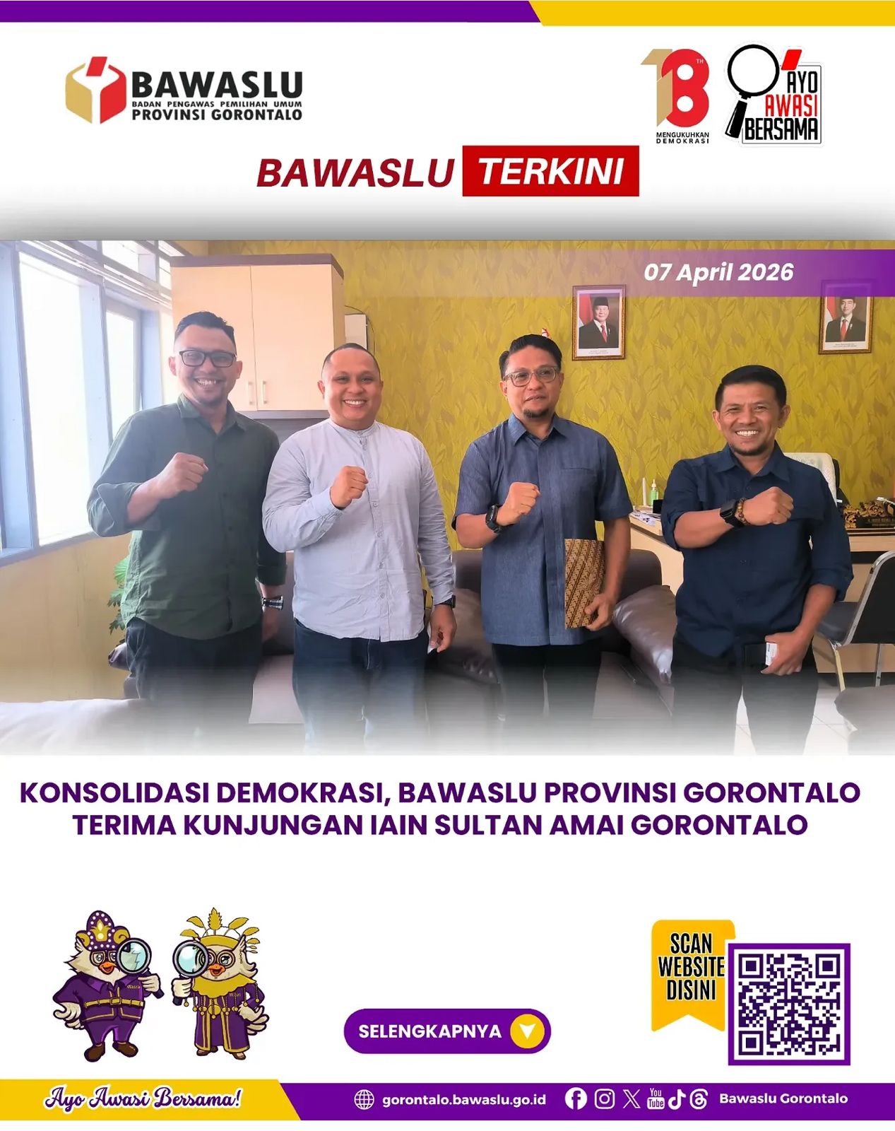 Program Studi Pemikiran Politik Islam Perkuat Sinergi Akademik melalui Kolaborasi dengan Bawaslu Provinsi Gorontalo